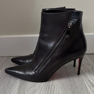 Christian Louboutin Sleek Black Heeled Boots